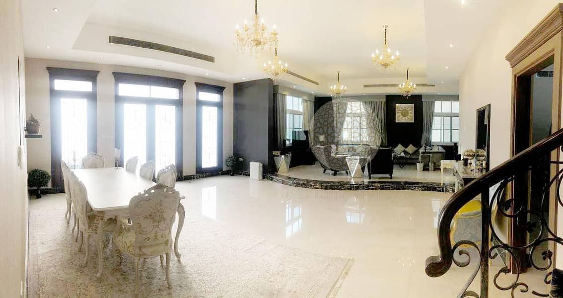 7 LUXURIOUS FULLY FURNISHED VILLA WITH 6 MASTER BEDROOM AND DRIVER ROOM FOR RENT IN MOHAMMED BIN ZAYED CITY