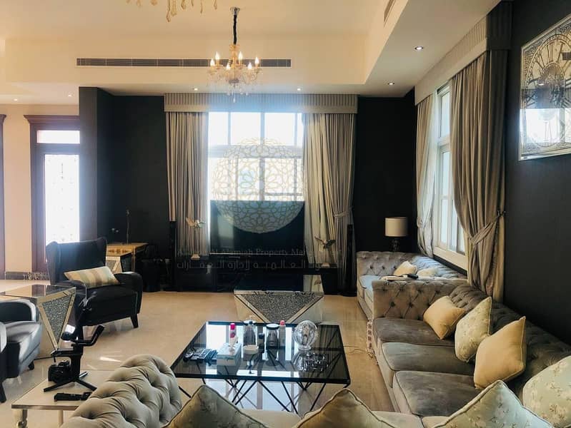 12 LUXURIOUS FULLY FURNISHED VILLA WITH 6 MASTER BEDROOM AND DRIVER ROOM FOR RENT IN MOHAMMED BIN ZAYED CITY