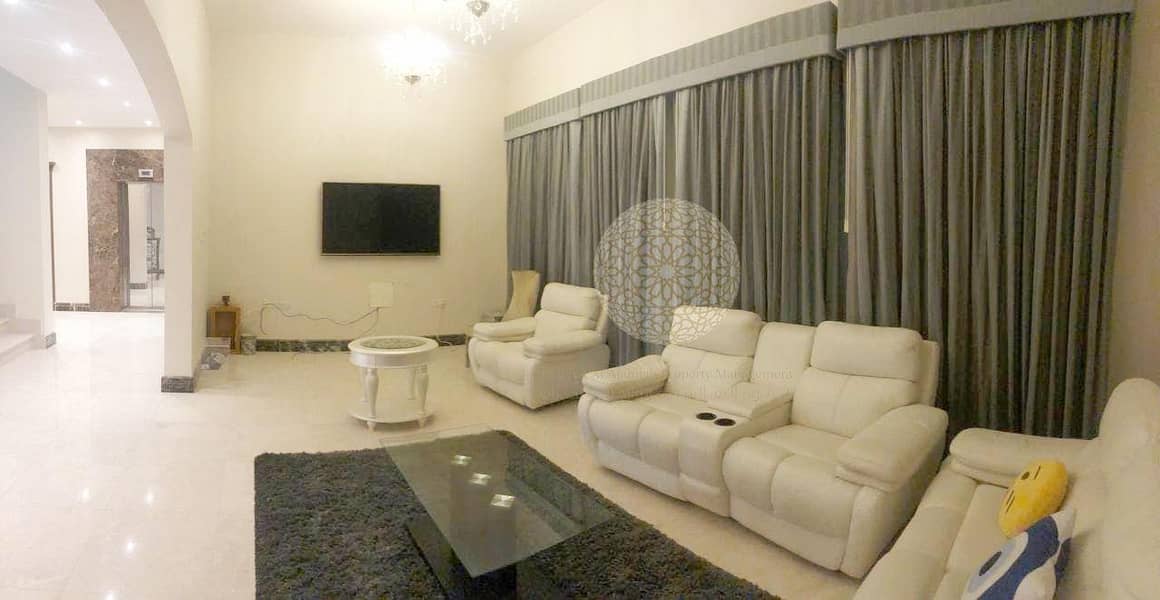 16 LUXURIOUS FULLY FURNISHED VILLA WITH 6 MASTER BEDROOM AND DRIVER ROOM FOR RENT IN MOHAMMED BIN ZAYED CITY