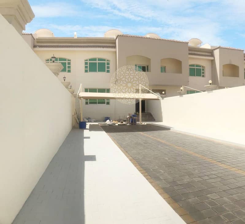 2 SWEET 5 BEDROOM SEMI INDEPENDENT VILLA WITH BIG YARD FOR RENT IN KHALIFA CITY A