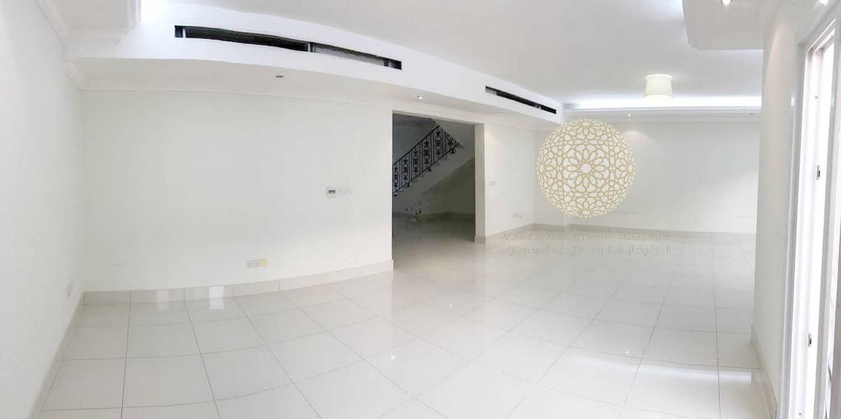 8 GORGEOUS 4 MASTER BEDROOM SEMI INDEPENDENT VILLA WITH MAID ROOM FOR RENT IN KHALIFA CITY A