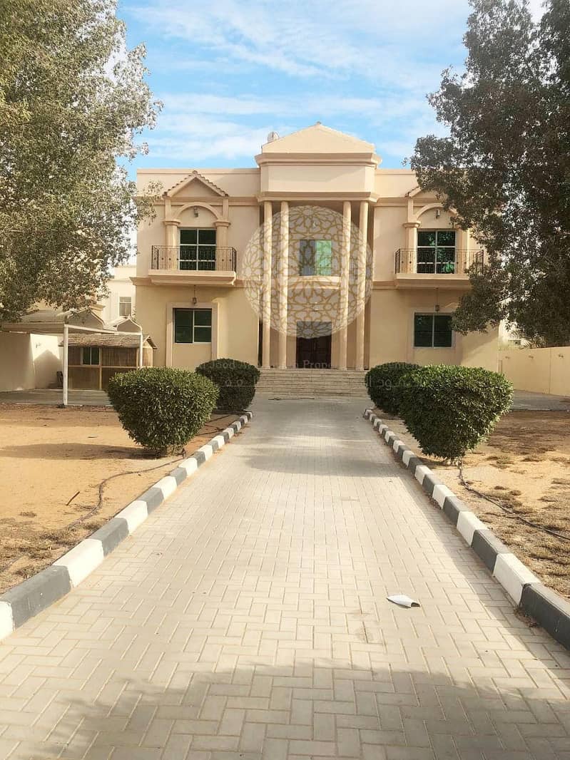 STUNNING STAND ALONE  5 MASTER BEDROOM VILLA WITH MAID ROOM AND DRIVER ROOM FOR RENT IN KHALIFA CITY A