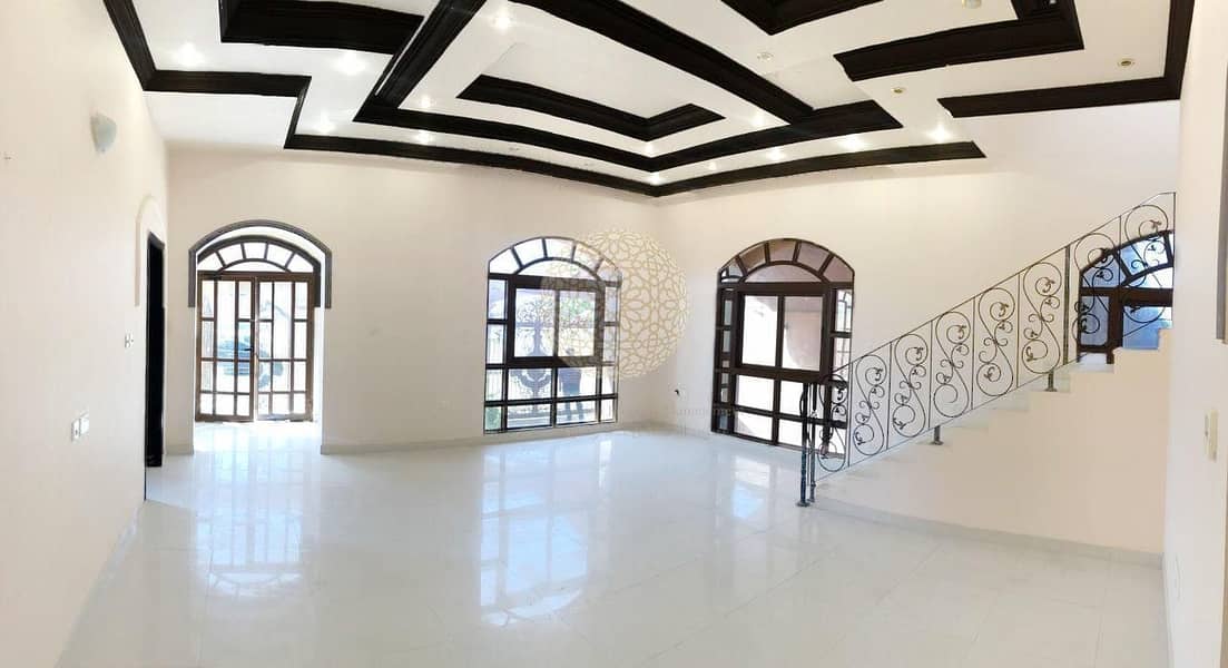 6 GREAT FINISHING SEMI INDEPENDENT VILLA WITH 6 MASTER BEDROOM AND MAID ROOM FOR RENT IN KHALIFA CITY A