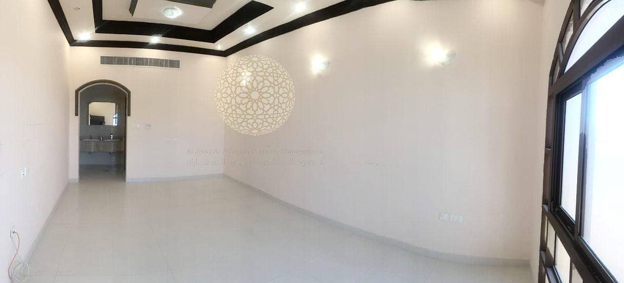 8 GREAT FINISHING SEMI INDEPENDENT VILLA WITH 6 MASTER BEDROOM AND MAID ROOM FOR RENT IN KHALIFA CITY A