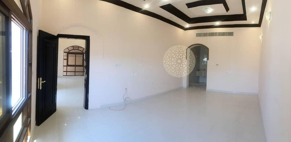 9 GREAT FINISHING SEMI INDEPENDENT VILLA WITH 6 MASTER BEDROOM AND MAID ROOM FOR RENT IN KHALIFA CITY A