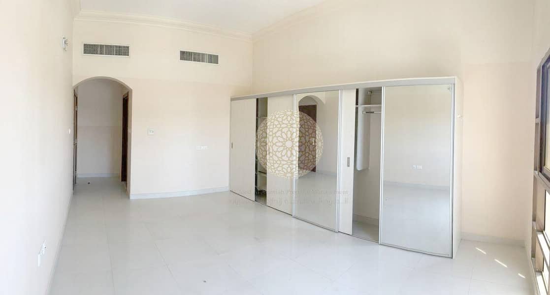 13 GREAT FINISHING SEMI INDEPENDENT VILLA WITH 6 MASTER BEDROOM AND MAID ROOM FOR RENT IN KHALIFA CITY A