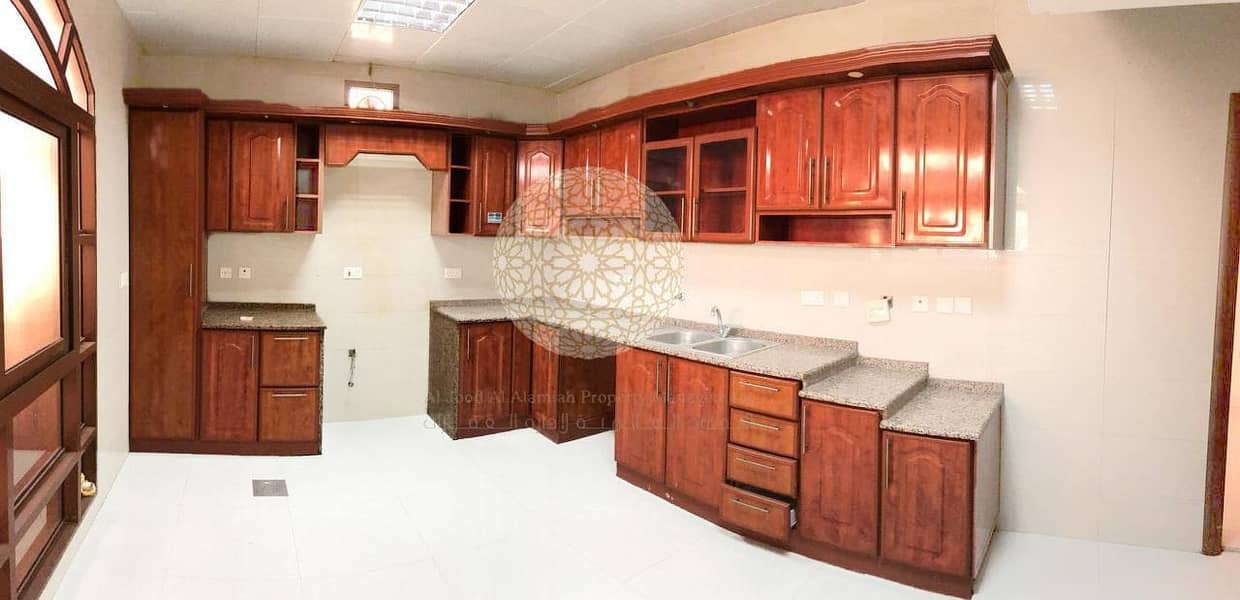 21 GREAT FINISHING SEMI INDEPENDENT VILLA WITH 6 MASTER BEDROOM AND MAID ROOM FOR RENT IN KHALIFA CITY A
