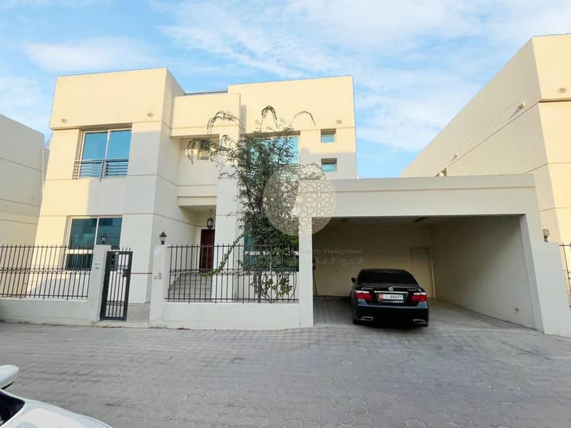 PREMIUM QUALITY 5 MASTER BEDROOM COMPOUND VILLA WITH SWIMMING POOL AND DRIVER ROOM FOR RENT IN MOHAMMED BIN ZAYED CITY