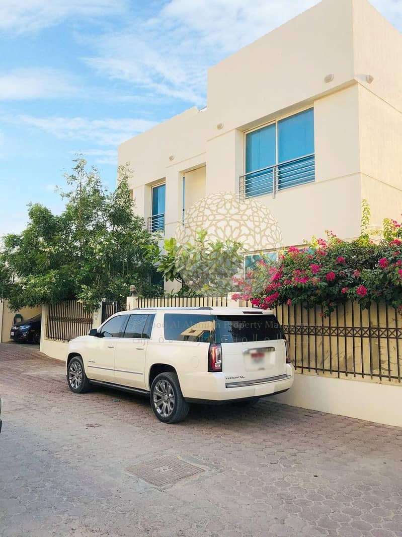 2 PREMIUM QUALITY 5 MASTER BEDROOM COMPOUND VILLA WITH SWIMMING POOL AND DRIVER ROOM FOR RENT IN MOHAMMED BIN ZAYED CITY