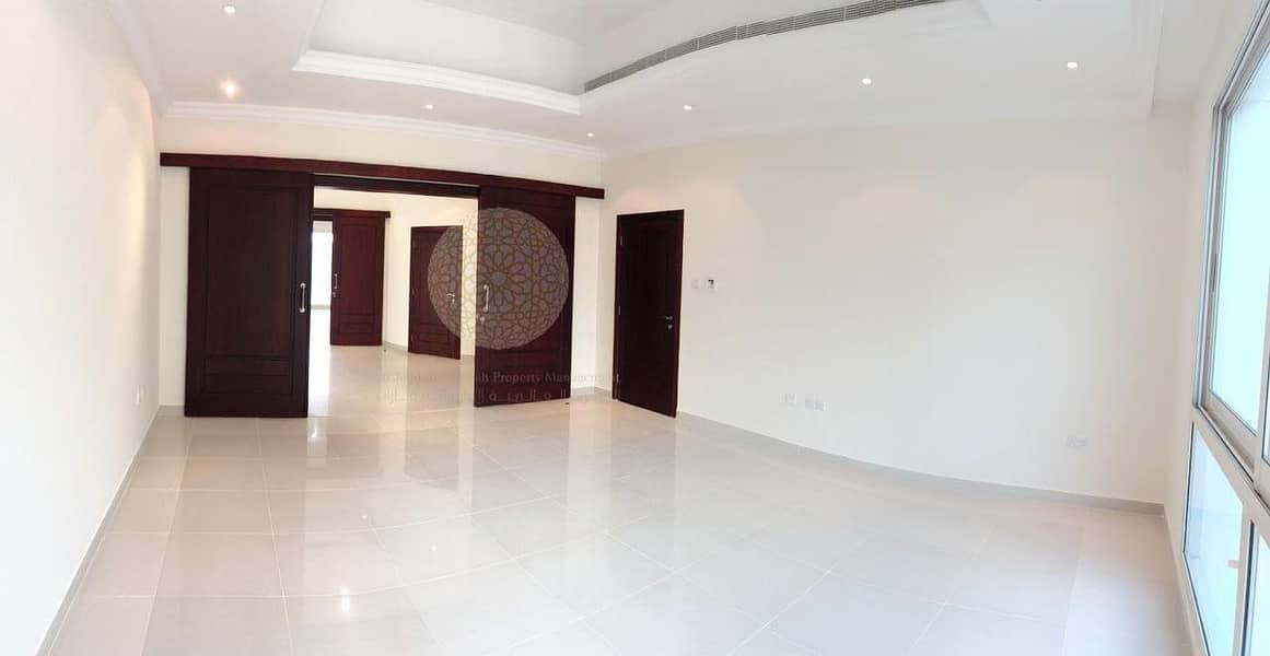 16 PREMIUM QUALITY 5 MASTER BEDROOM COMPOUND VILLA WITH SWIMMING POOL AND DRIVER ROOM FOR RENT IN MOHAMMED BIN ZAYED CITY