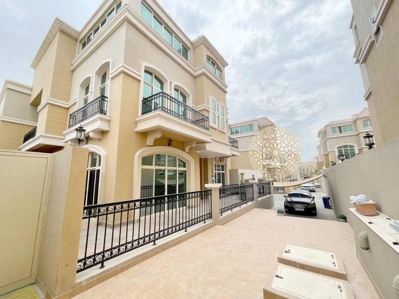 2 SUPER DELUXE 6 MASTER BEDROOM VILLA IN A LUXURY COMPOUND FOR RENT IN KHALIFA CITY A WITH DRIVER ROOM
