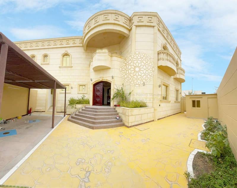 LUXURIOUS STONE FINISHING SEMI INDEPENDENT VILLA WITH 5 BEDROOM AND DRIVER ROOM FOR RENT IN MOHAMMED BIN ZAYED CITY