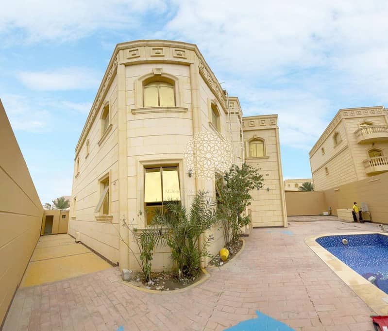 5 LUXURIOUS STONE FINISHING SEMI INDEPENDENT VILLA WITH 5 BEDROOM AND DRIVER ROOM FOR RENT IN MOHAMMED BIN ZAYED CITY