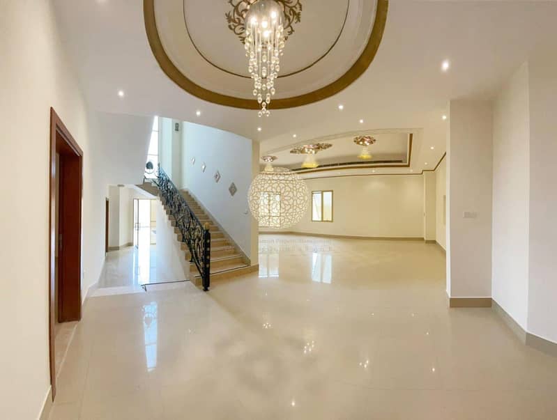 9 LUXURIOUS STONE FINISHING SEMI INDEPENDENT VILLA WITH 5 BEDROOM AND DRIVER ROOM FOR RENT IN MOHAMMED BIN ZAYED CITY