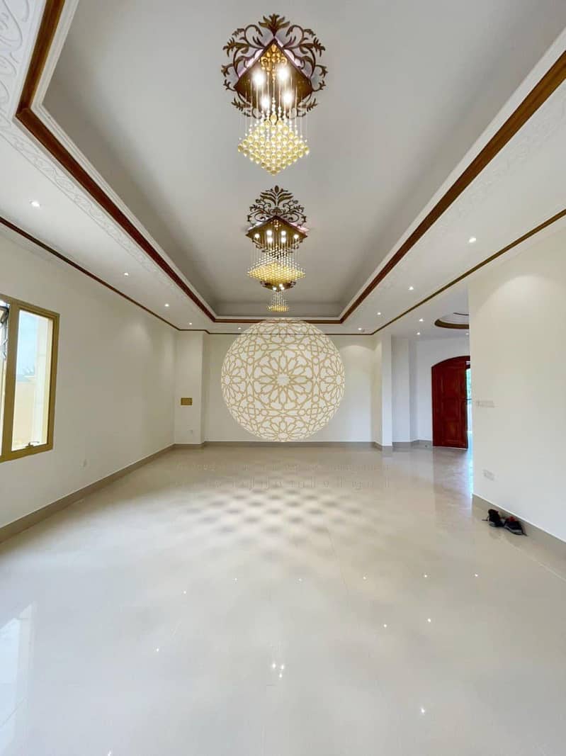 10 LUXURIOUS STONE FINISHING SEMI INDEPENDENT VILLA WITH 5 BEDROOM AND DRIVER ROOM FOR RENT IN MOHAMMED BIN ZAYED CITY