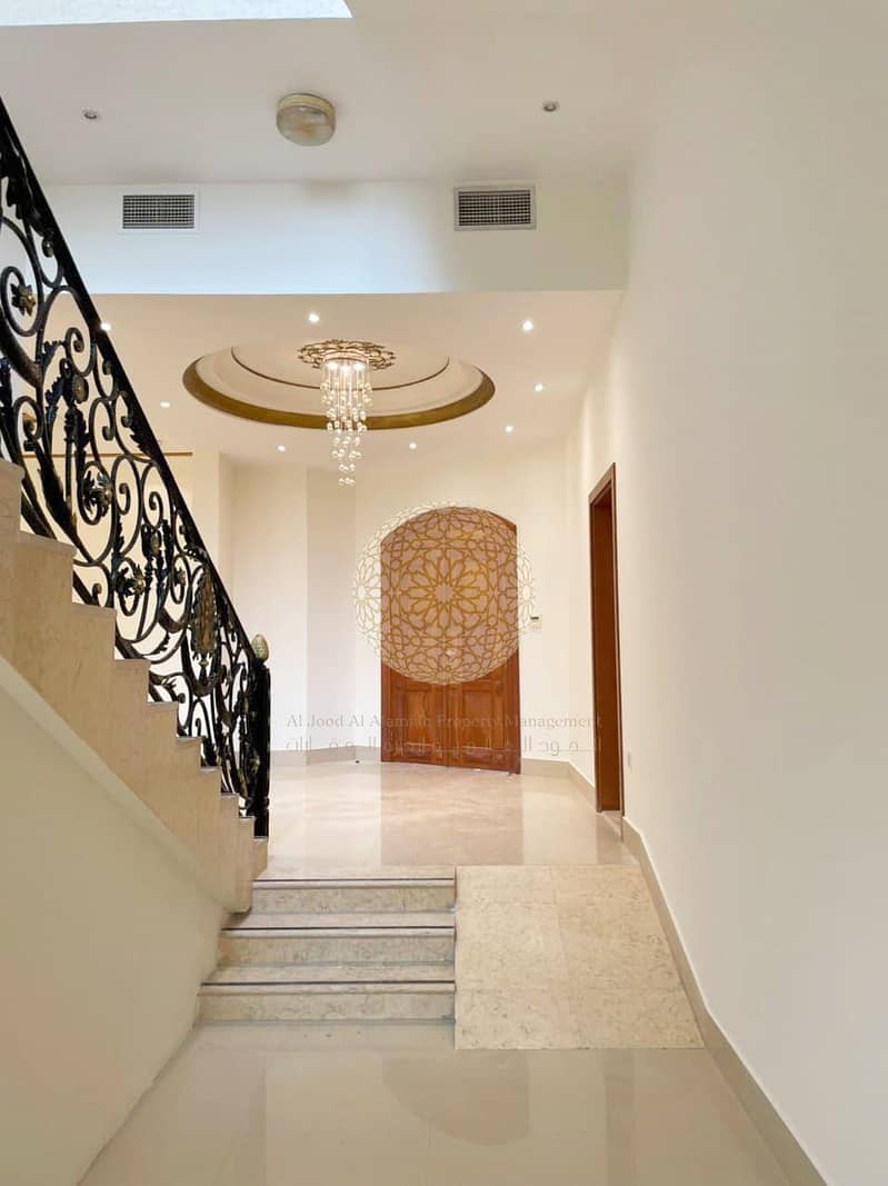 11 LUXURIOUS STONE FINISHING SEMI INDEPENDENT VILLA WITH 5 BEDROOM AND DRIVER ROOM FOR RENT IN MOHAMMED BIN ZAYED CITY