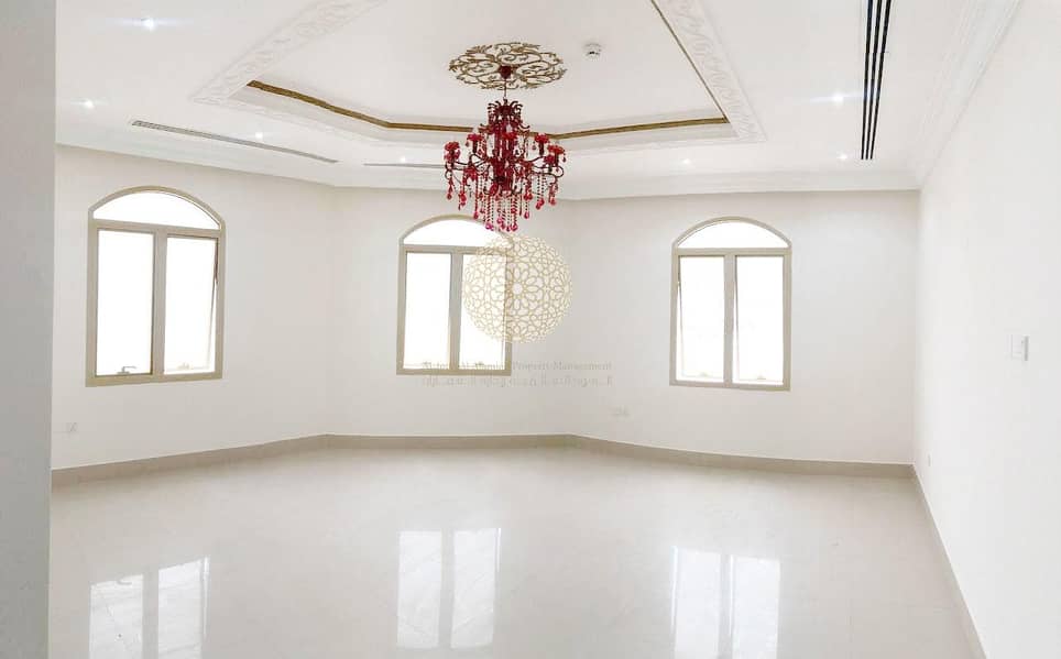 16 LUXURIOUS STONE FINISHING SEMI INDEPENDENT VILLA WITH 5 BEDROOM AND DRIVER ROOM FOR RENT IN MOHAMMED BIN ZAYED CITY