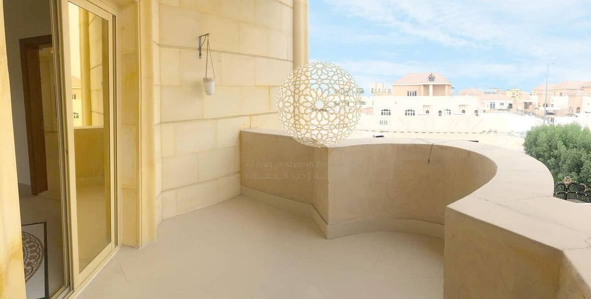 28 LUXURIOUS STONE FINISHING SEMI INDEPENDENT VILLA WITH 5 BEDROOM AND DRIVER ROOM FOR RENT IN MOHAMMED BIN ZAYED CITY