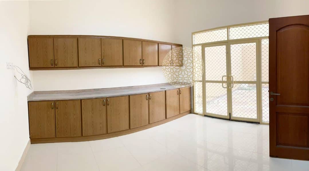 30 LUXURIOUS STONE FINISHING SEMI INDEPENDENT VILLA WITH 5 BEDROOM AND DRIVER ROOM FOR RENT IN MOHAMMED BIN ZAYED CITY