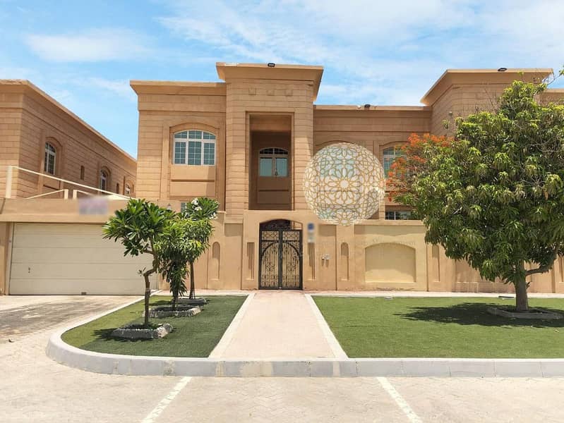RED STONE FINISHING INDEPENDENT VILLA WITH 5  MASTER BEDROOM FOR RENT IN KHALIFA CITY A