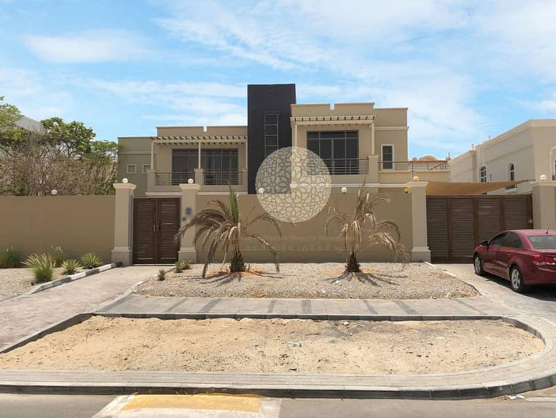 STAND ALONE LUXURIOUS 6 MASTER BEDROOM VILLA WITH SWIMMING POOL AND DRIVER ROOM FOR RENT IN KHALIFA CITY A