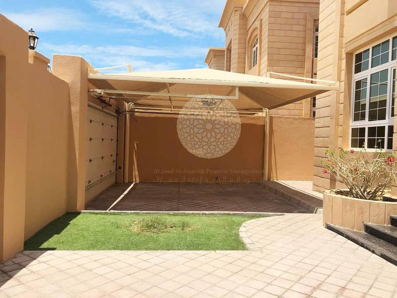 2 RED STONE FINISHING INDEPENDENT VILLA WITH 5  MASTER BEDROOM FOR RENT IN KHALIFA CITY A