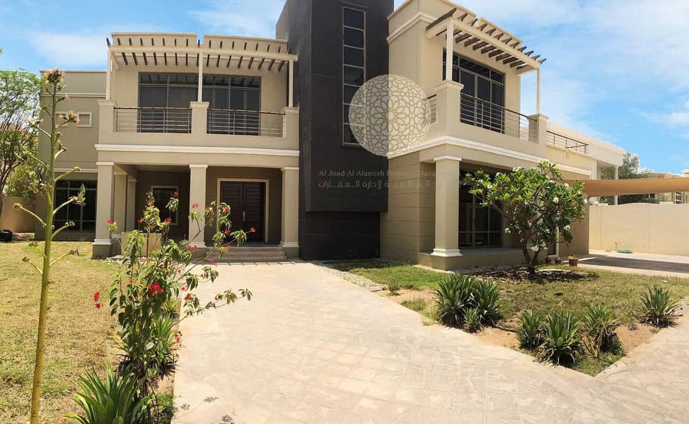 3 STAND ALONE LUXURIOUS 6 MASTER BEDROOM VILLA WITH SWIMMING POOL AND DRIVER ROOM FOR RENT IN KHALIFA CITY A