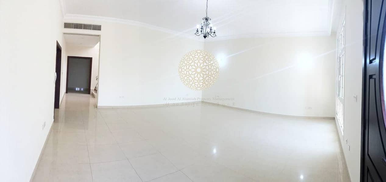 7 RED STONE FINISHING INDEPENDENT VILLA WITH 5  MASTER BEDROOM FOR RENT IN KHALIFA CITY A