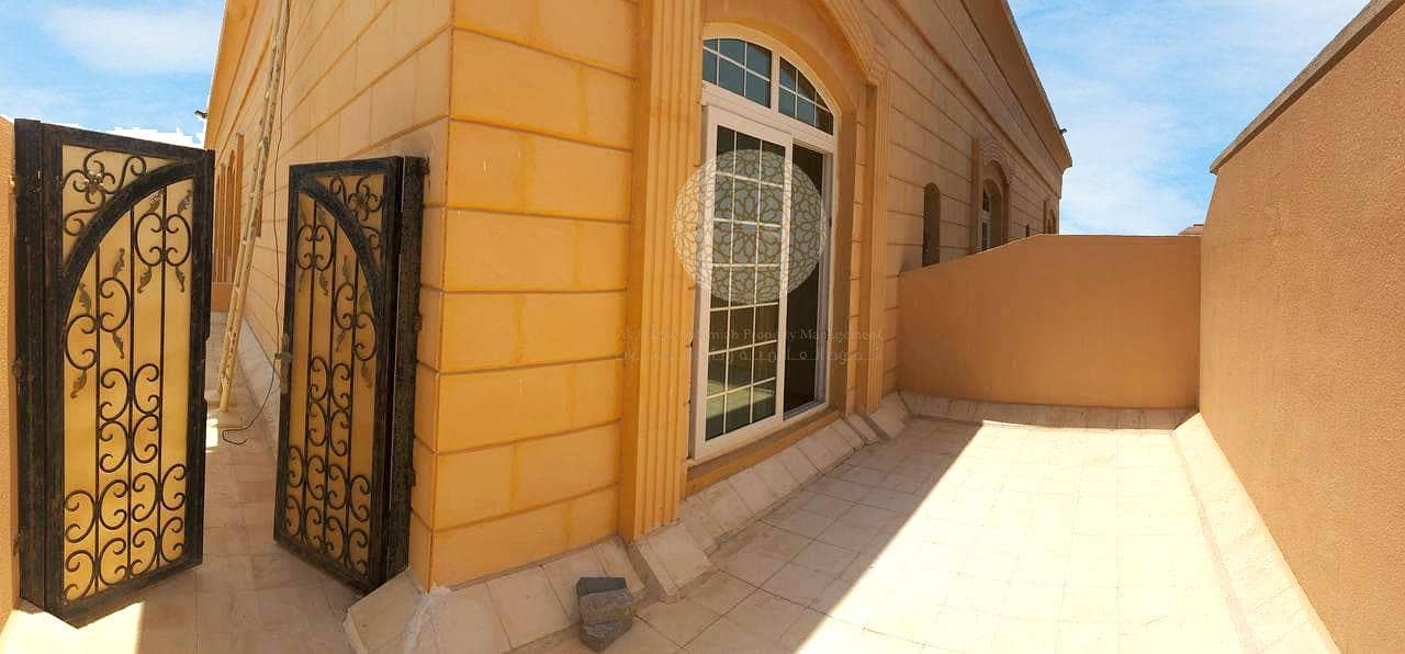 25 RED STONE FINISHING INDEPENDENT VILLA WITH 5  MASTER BEDROOM FOR RENT IN KHALIFA CITY A
