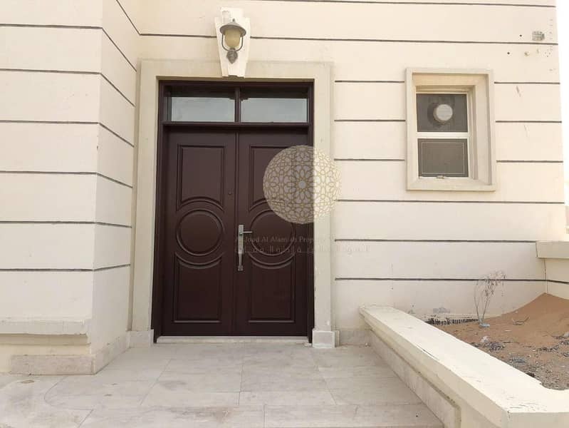 8 GREAT FINISHING CORNER COMPOUND VILLA WITH 3 BEDROOM AND MAID ROOM FOR RENT IN KHALIFA CITY A