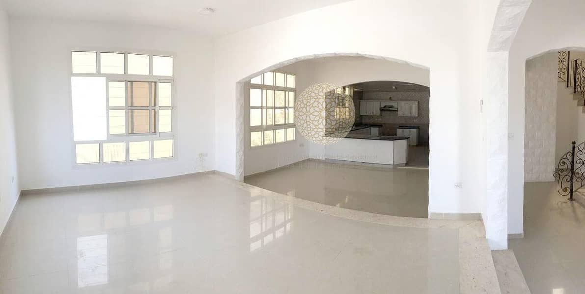 10 GREAT FINISHING CORNER COMPOUND VILLA WITH 3 BEDROOM AND MAID ROOM FOR RENT IN KHALIFA CITY A