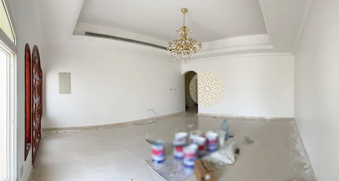 11 SPACIOUS SEMI INDEPENDENT 6 BEDROOM VILLA WITH KITCHEN INSIDE & OUTSIDE FOR RENT IN KHALIFA CITY A