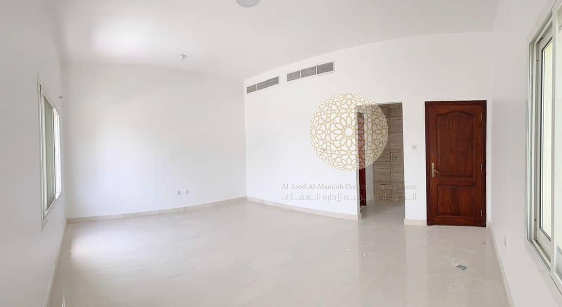 18 SPACIOUS SEMI INDEPENDENT 6 BEDROOM VILLA WITH KITCHEN INSIDE & OUTSIDE FOR RENT IN KHALIFA CITY A