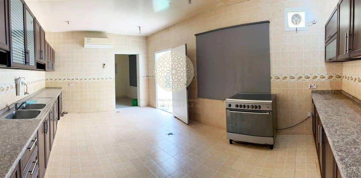 35 SPACIOUS SEMI INDEPENDENT 6 BEDROOM VILLA WITH KITCHEN INSIDE & OUTSIDE FOR RENT IN KHALIFA CITY A
