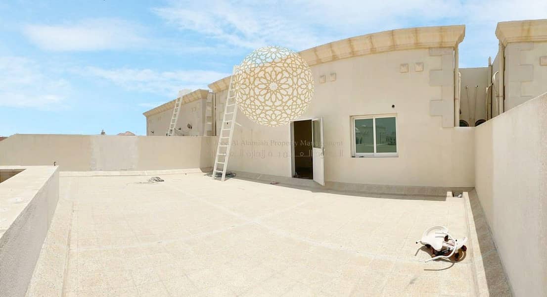 36 SPACIOUS SEMI INDEPENDENT 6 BEDROOM VILLA WITH KITCHEN INSIDE & OUTSIDE FOR RENT IN KHALIFA CITY A