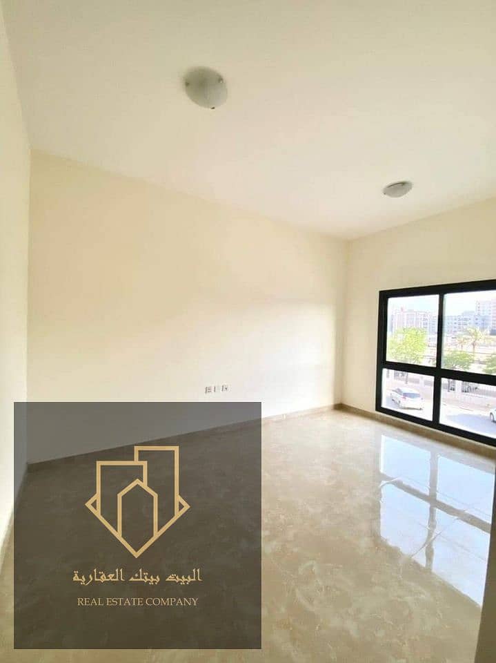 A two-room apartment and a hall, the first inhabitant of Al-Jurf 2, close to the university, Ajman Court.