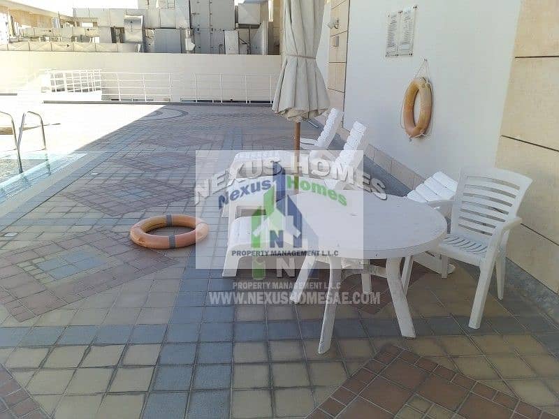 16 Large Studio Apt with Balcony  Gym  Pool & Parking