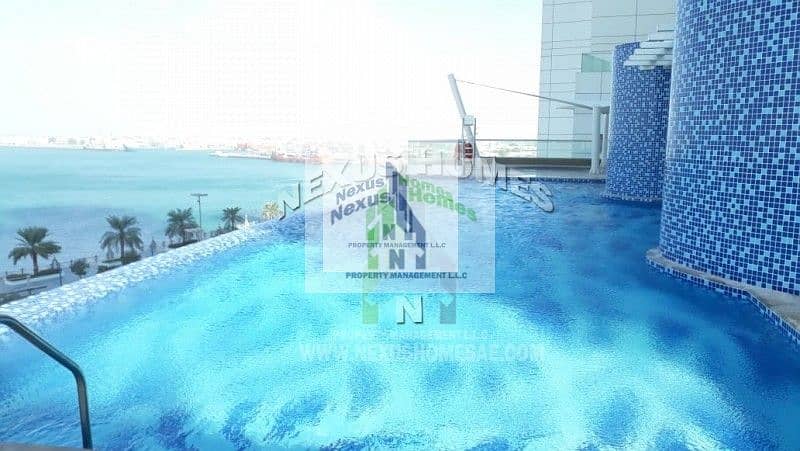 Great Deal!! Sea View-High Floor 2 BEDS in Bay Tower Corniche