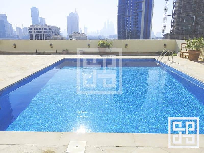 13 Bright Spacious ONLY 2 BR + Maid Room Apartment Close to Gems School