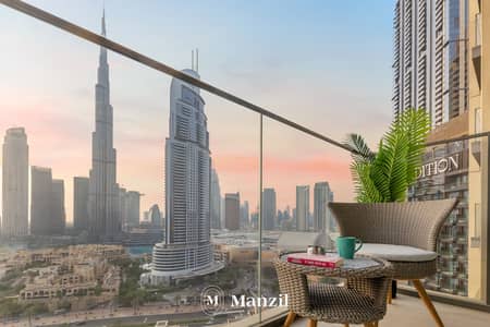 2 Bedroom Apartment for Rent in Downtown Dubai, Dubai - Balcony Area