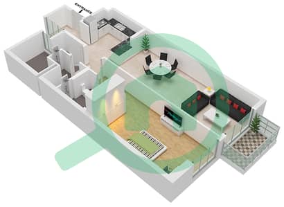 La Riviera Azure - 1 Bedroom Apartment Unit 16 Floor plan