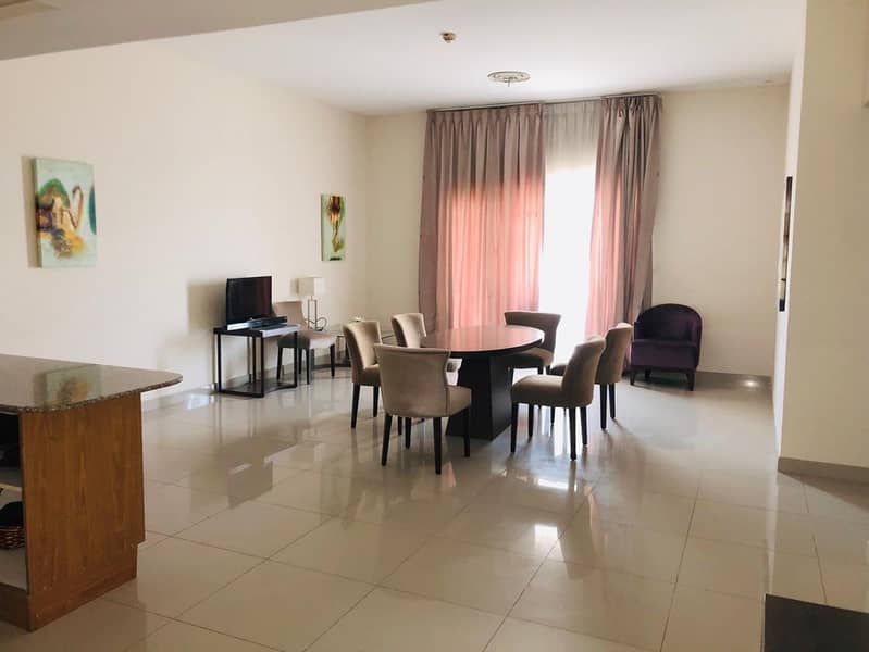 13 FK-PAY 52K AND GET BEAUTIFULL FULLY FURNISHED 3 BEDROOM IN DOWN TOWN JABEL ALI