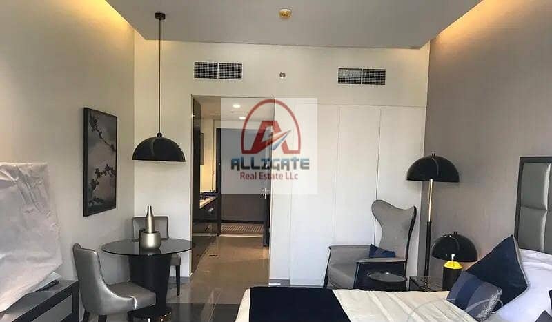 | LUXURY, POOL VIEW FULLY FURNISHED STUDIO FOR RENT IN DAMAC MAJESTINE BUILDING |