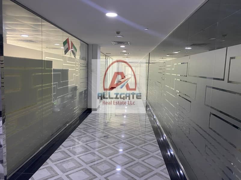 3 Fitted and partitions  office for rent on SZR ( AC free)