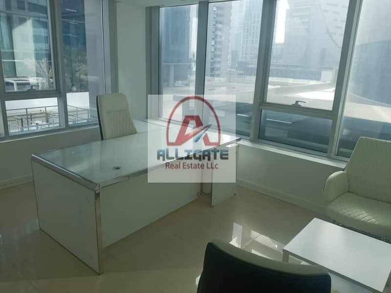 4 DN-Partially Furnished Office with 2 partition l near Metro