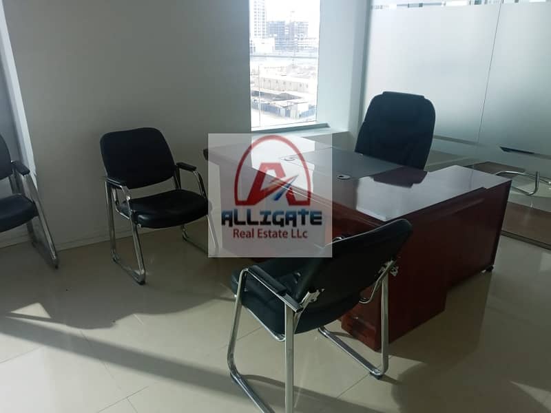 6 DN-Partially Furnished Office with 2 partition l near Metro