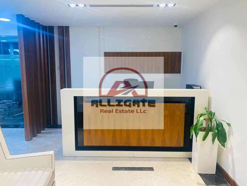 With Dewa & AC  Furnished office for rent in business bay