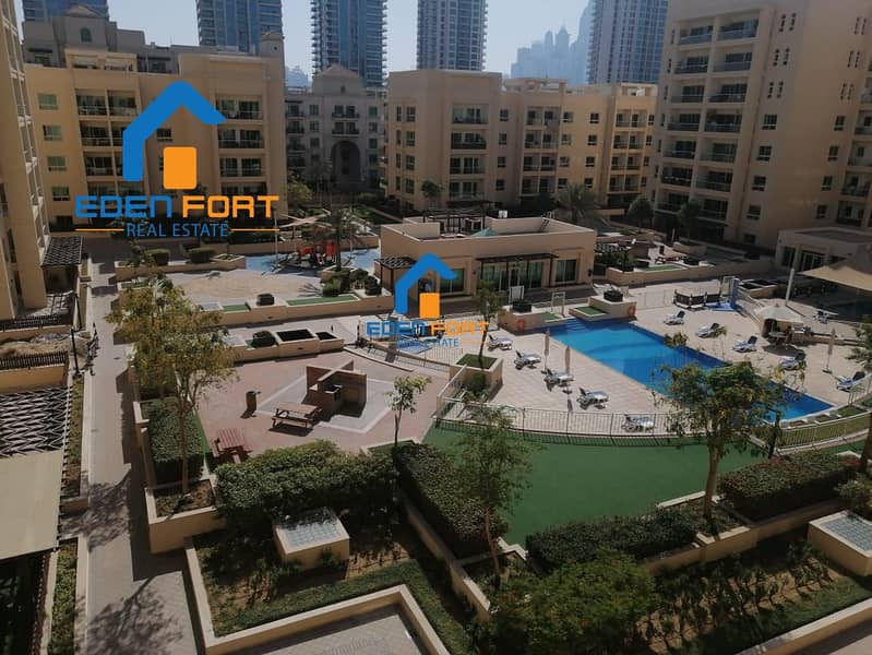 Large Layout | 1 BHK | Full Pool View | Al Dhafrah  4 | Greens