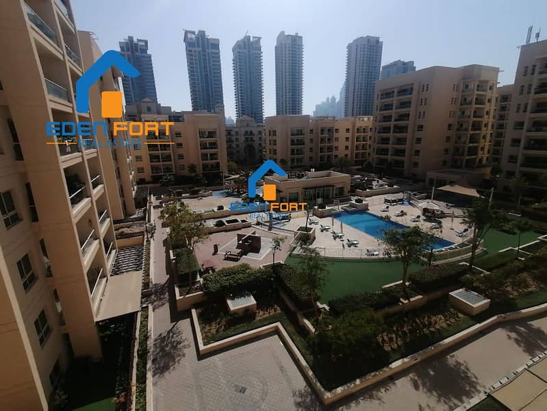 9 Large Layout | 1 BHK | Full Pool View | Al Dhafrah  4 | Greens