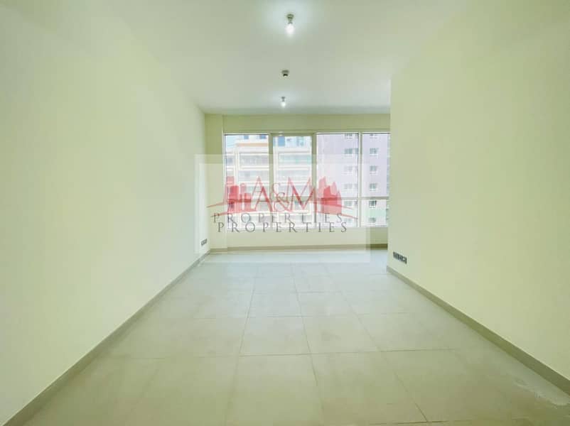 FIRST  TENANT. : One Bedroom Apartment  with Balcony & Basement Parking for AED 45